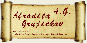Afrodita Grujičkov vizit kartica